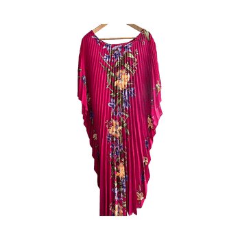 Pink floral beach cover-up