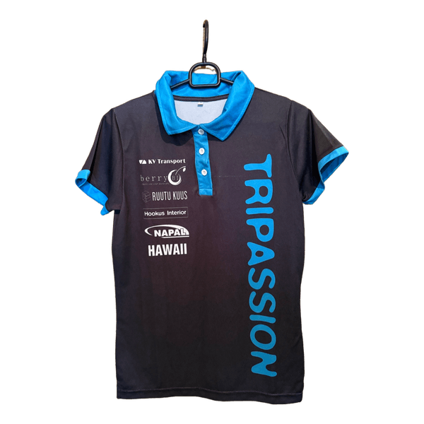 Black and blue polo