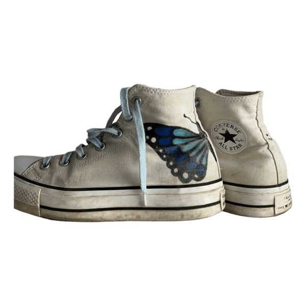 White converse high top sneakers