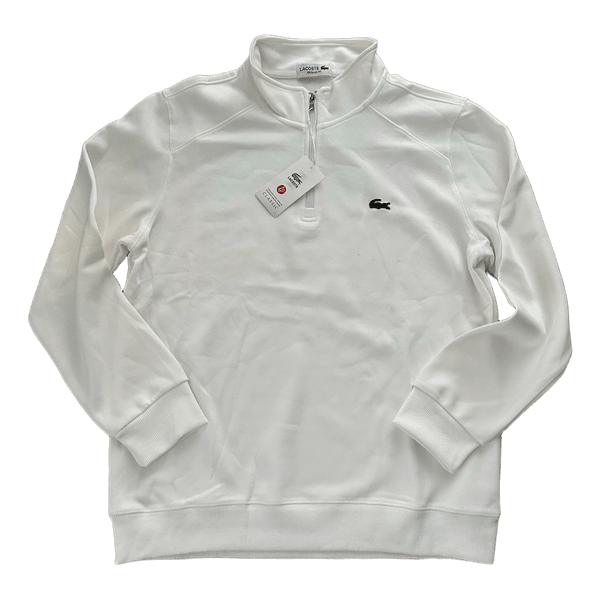White Lacoste pullover