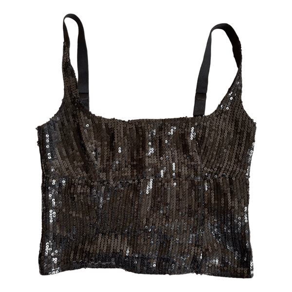Black sequin top