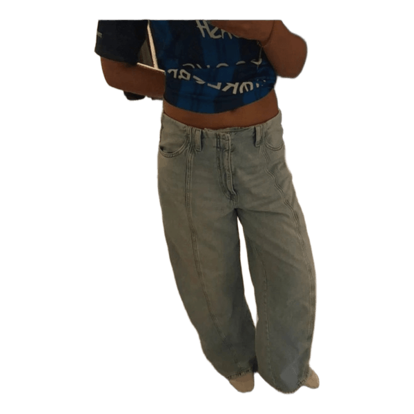 Lyseblå wide leg jeans
