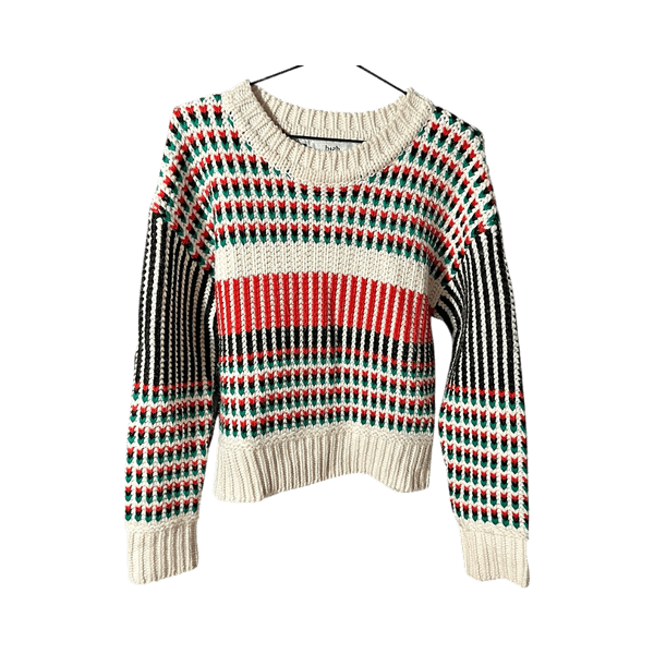 Colorful knitted sweater