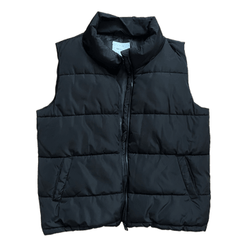 Black puffer vest