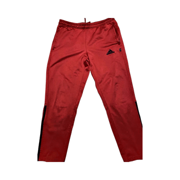 Red Adidas track pants