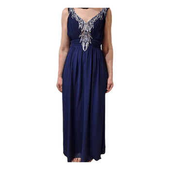 Navy embellished maxi dress