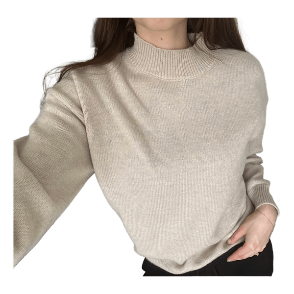 Beige mock neck sweater