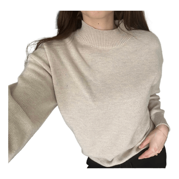 Beige mock neck sweater