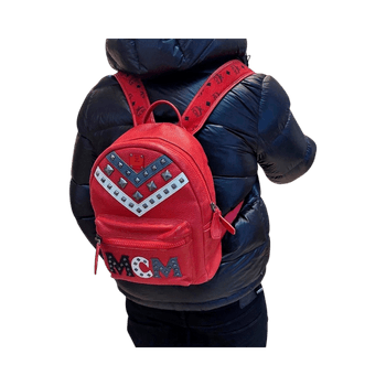 MCM red backpack