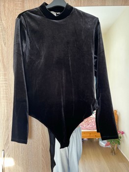 Black velvet bodysuit