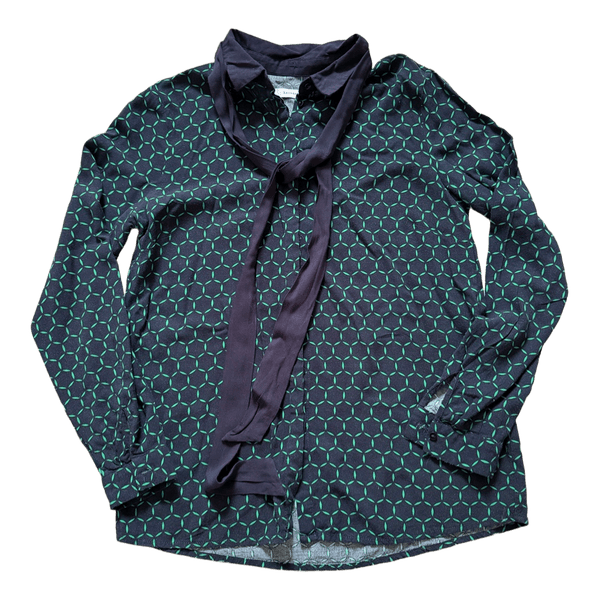 Reserved geometric print blouse