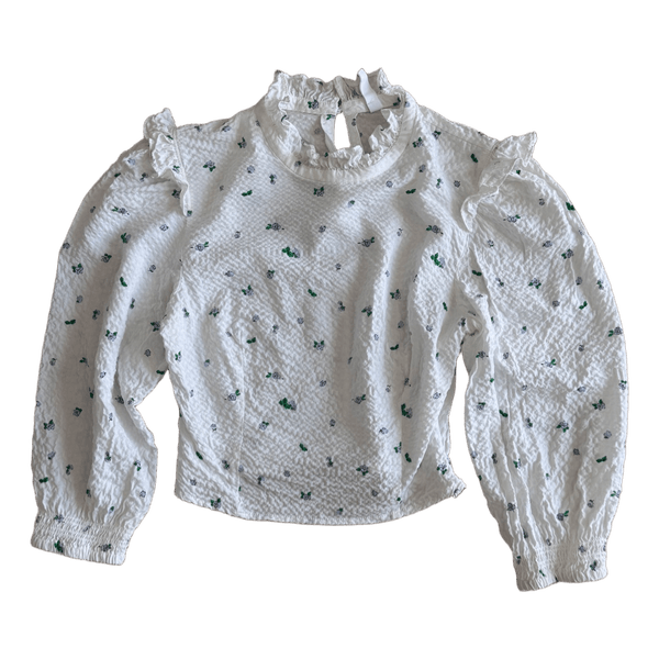 White floral print top