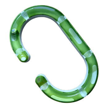 Green plastic cat toy