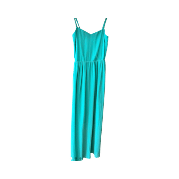Bershka teal maxi dress
