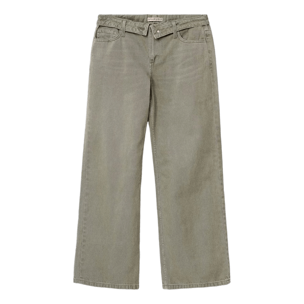 Grønne wide leg jeans