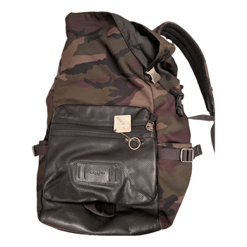 Coach camouflage leather backpack
