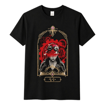 T-shirt noir imprimé Arcane taille L