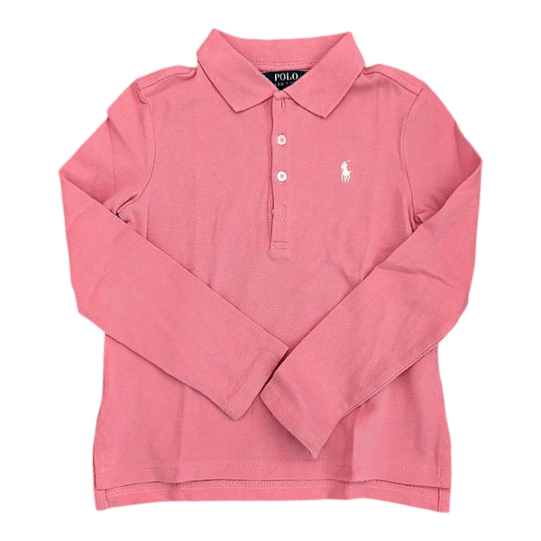 Pink Ralph Lauren long-sleeve polo