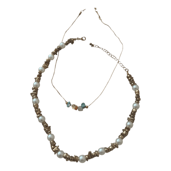 Layered beaded necklaces