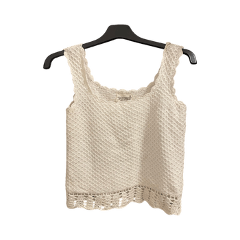 White crochet tank top
