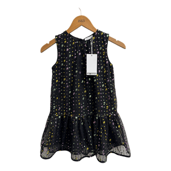 Black sequin girls dress