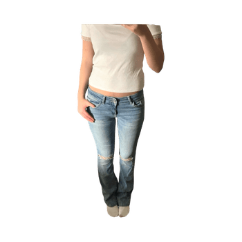 flare low rise jeans