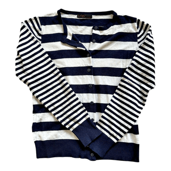 Navy striped cardigan