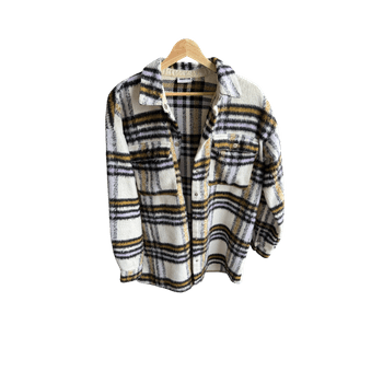 checked shacket jacket