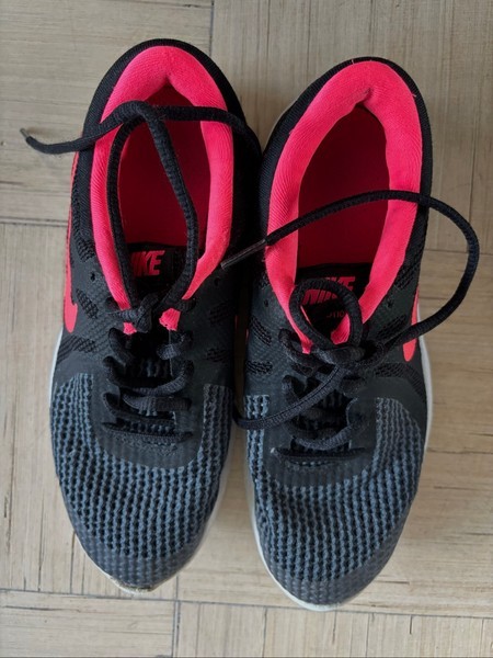 Nike black pink running shoes