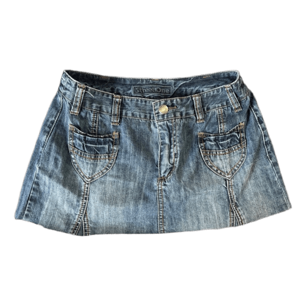 Blå minikjol i denim