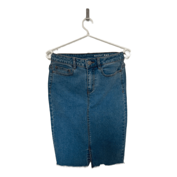 Blue denim skirt