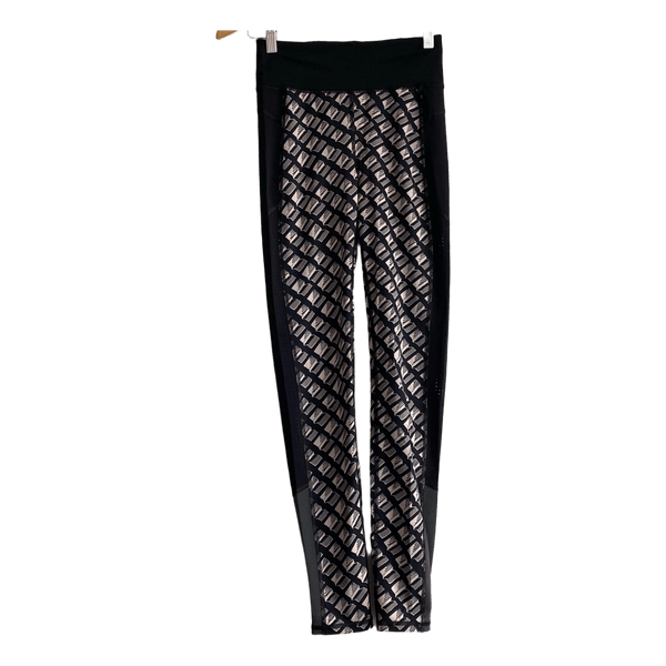 Sweaty Betty Womens Workout Leggings XS Geometric Pattern Mesh Gym Yoga Activewear