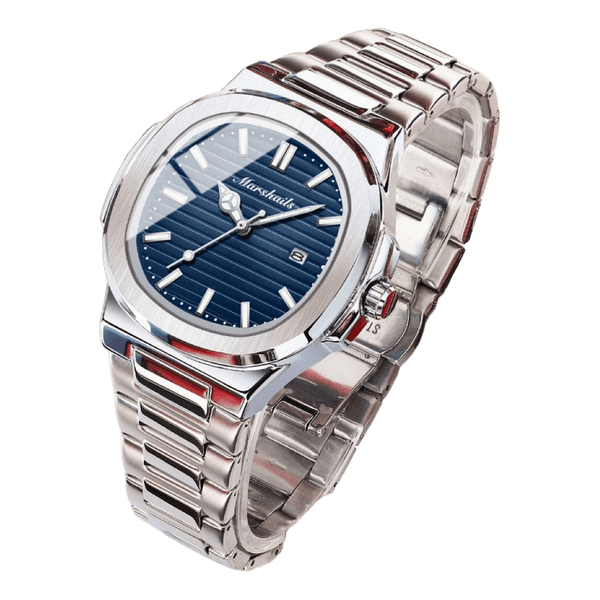 Men’s Silver watch with blue dial