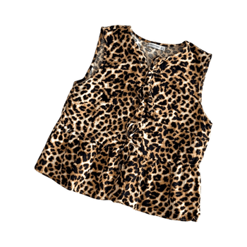 Leopard print sleeveless top