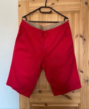 Red cotton shorts