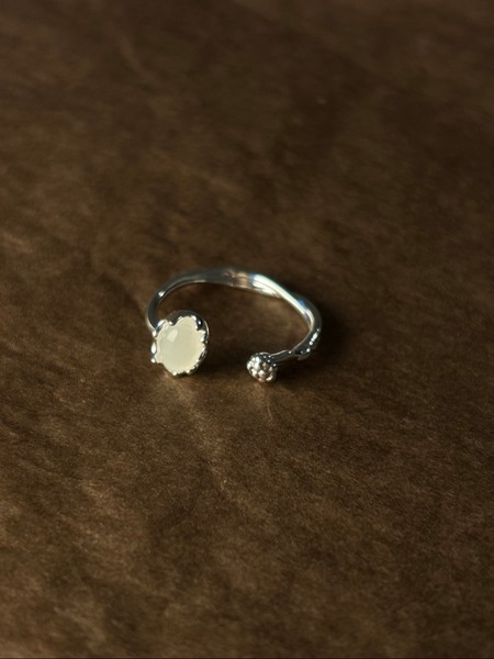 Open silver tone ring