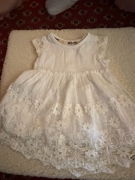 White lace toddler dress