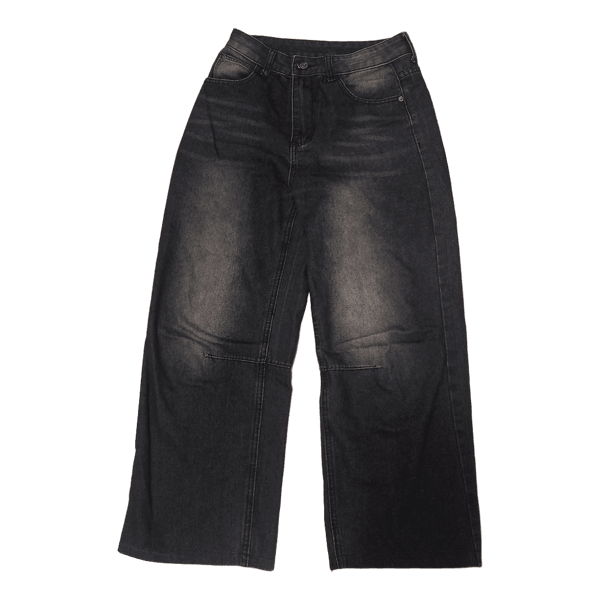 Black wide leg jeans