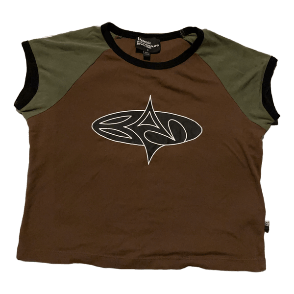 Brown graphic baby tee