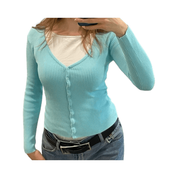 Turkoosi ribbineuletakki