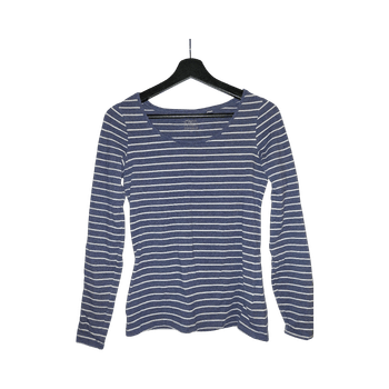 Striped long-sleeve top