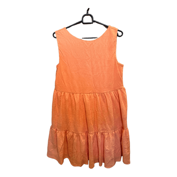Orange tiered mini dress