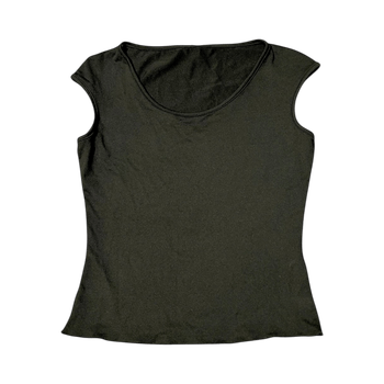 Black cap sleeve top