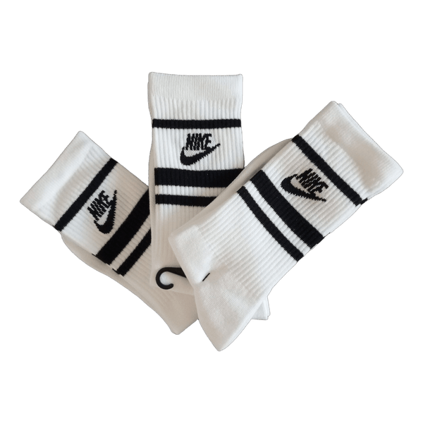 Nike baltai dryžuotos kojinės