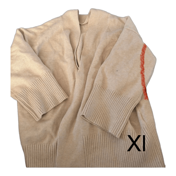 Beige strikket cardigan