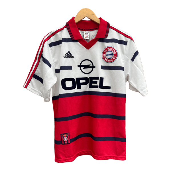 Adidas Bayern München 1998–99 Bortatröja / Herr S / Vit-Röd-Marinblå