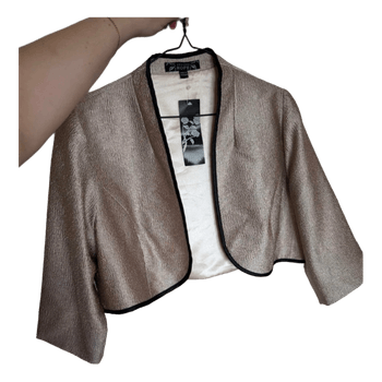 Gold textured bolero jacket