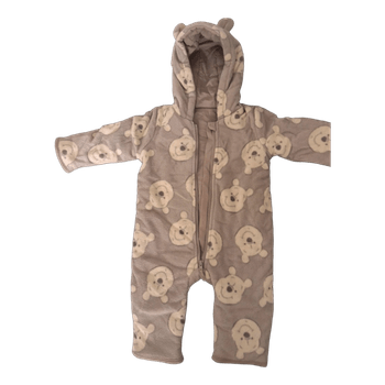 Beige fleece romper