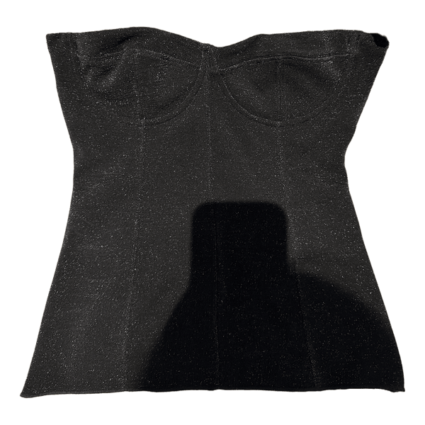 Black glitter corsettop