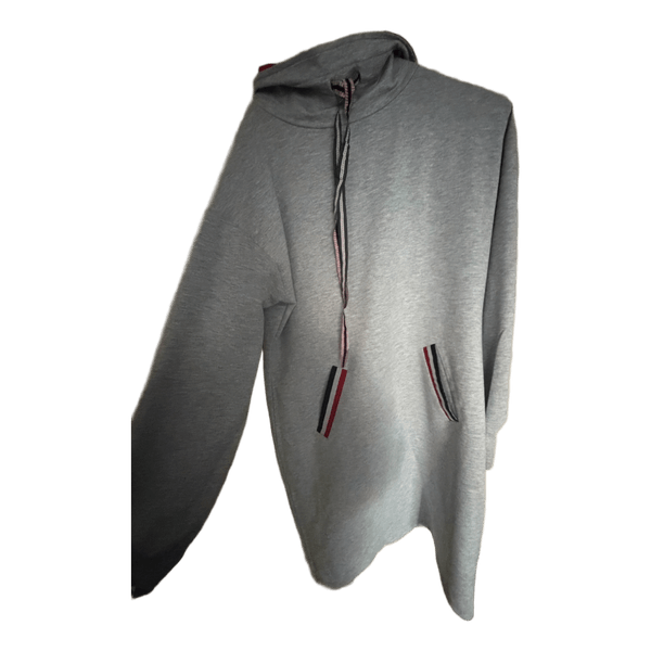 Grey hooded sweatshirt dress